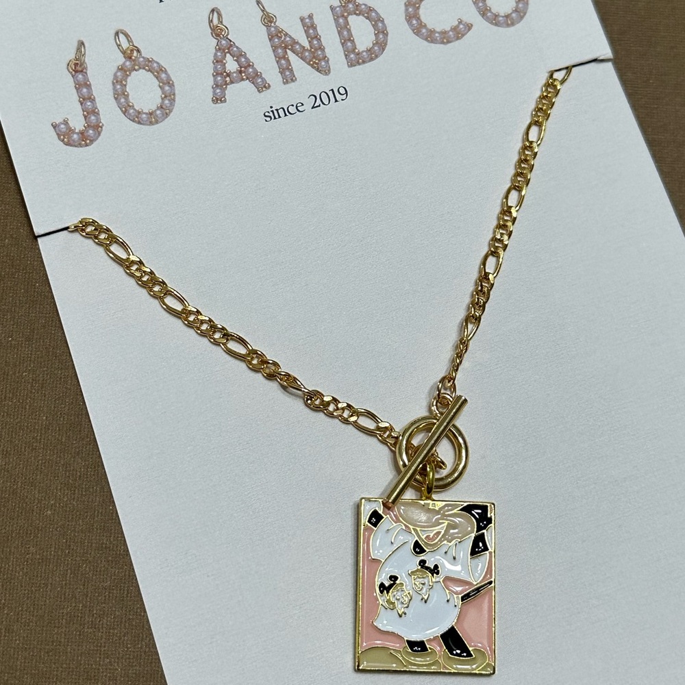 Jo and Co Mickey Park Shirt Necklace